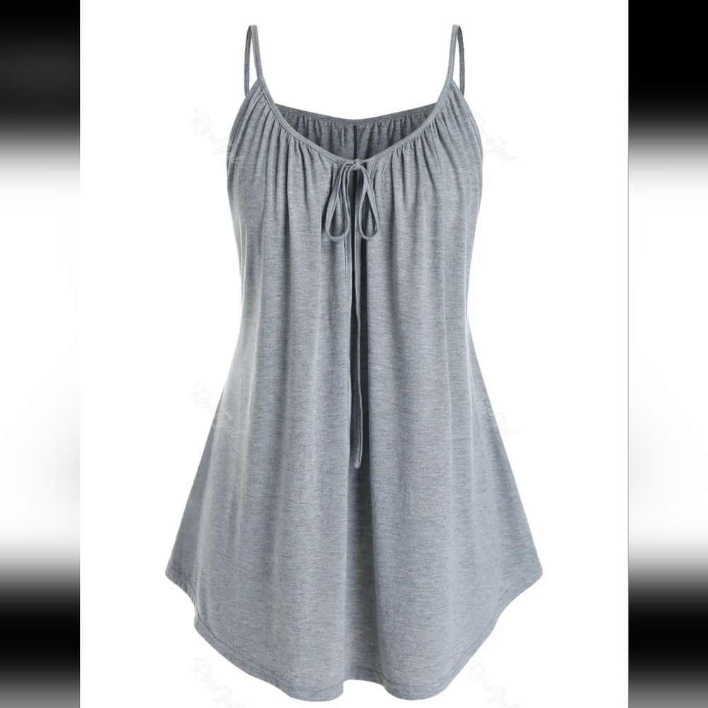 Women's Grey Sleeveless Top